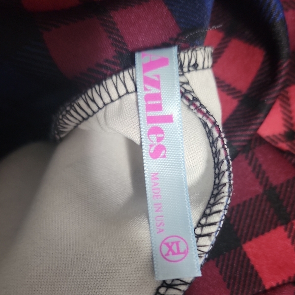 Azules Checkered Red and Blue Pants - Picture 6 of 6